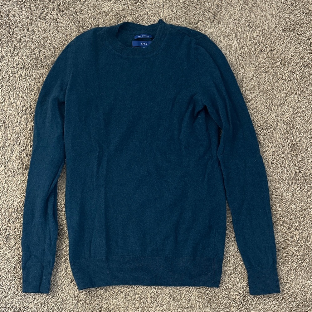 Apt. 9 Women’s Blue Cashmere Crewneck Sweater